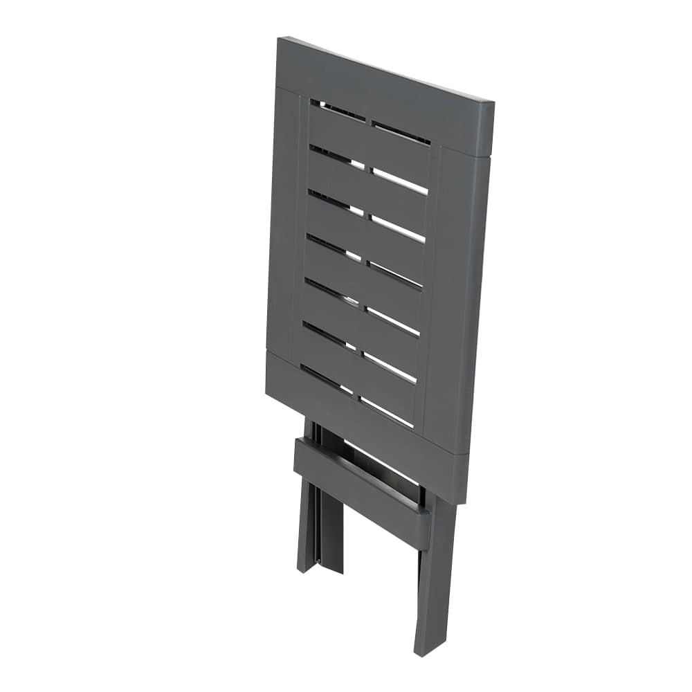 Table d'appoint pliante en résine grise 17 po