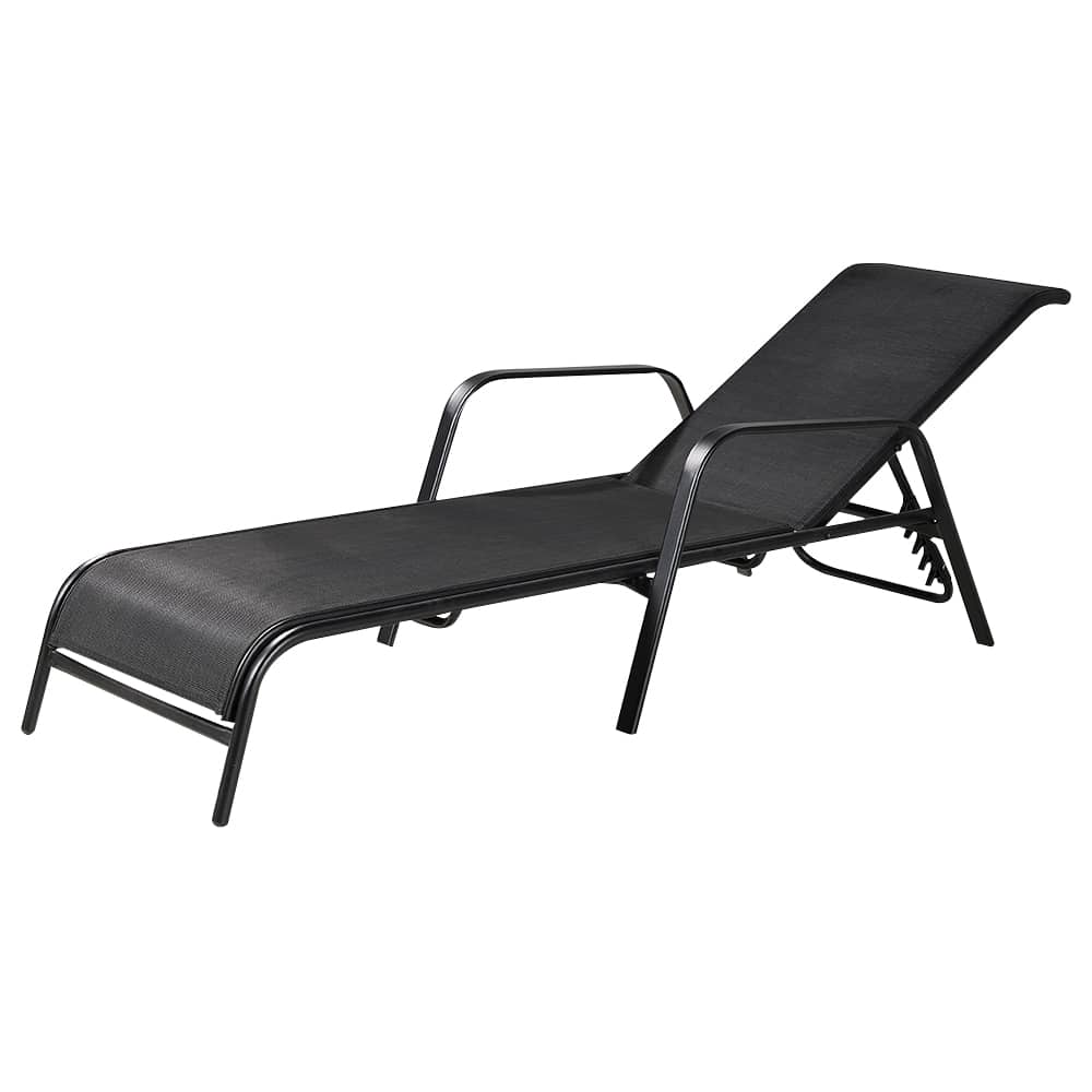 VERTUO Black Steel Luzon Lounge Chair