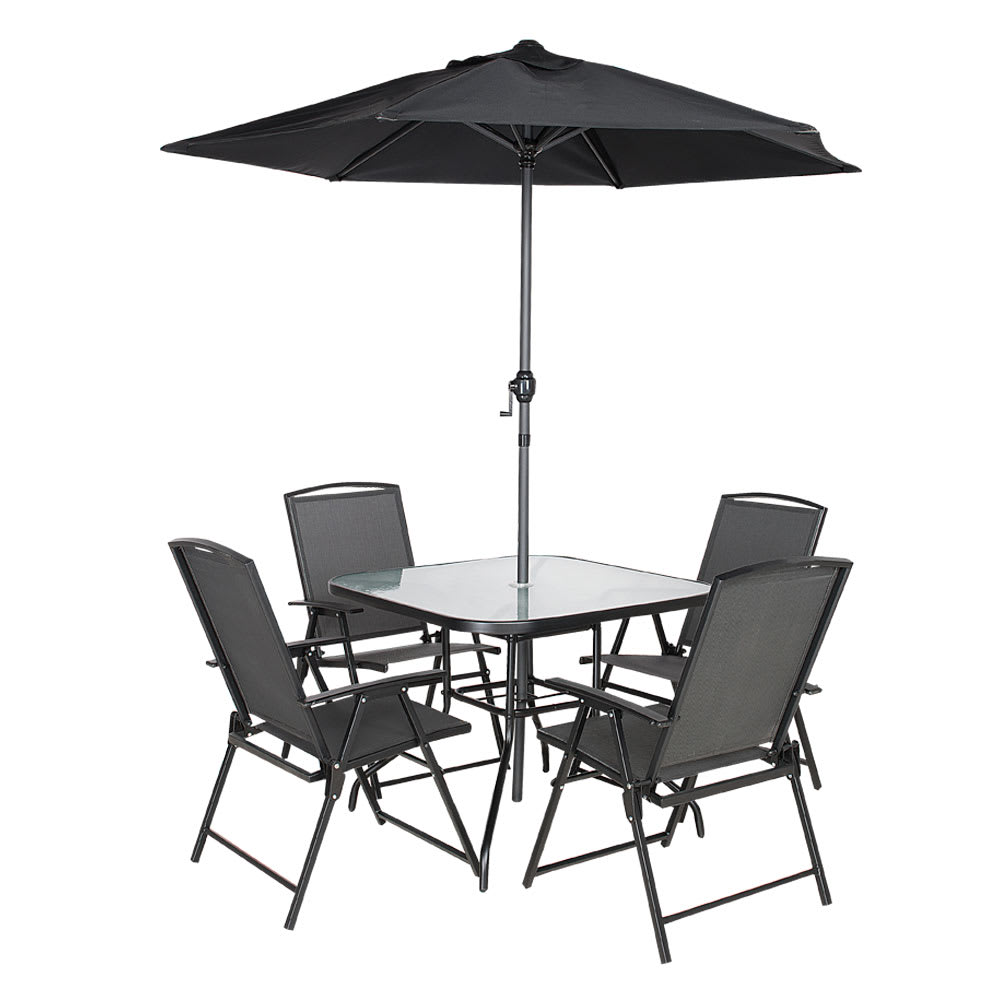 Ensemble de meubles de jardin Davao en acier 4 places VERTUO