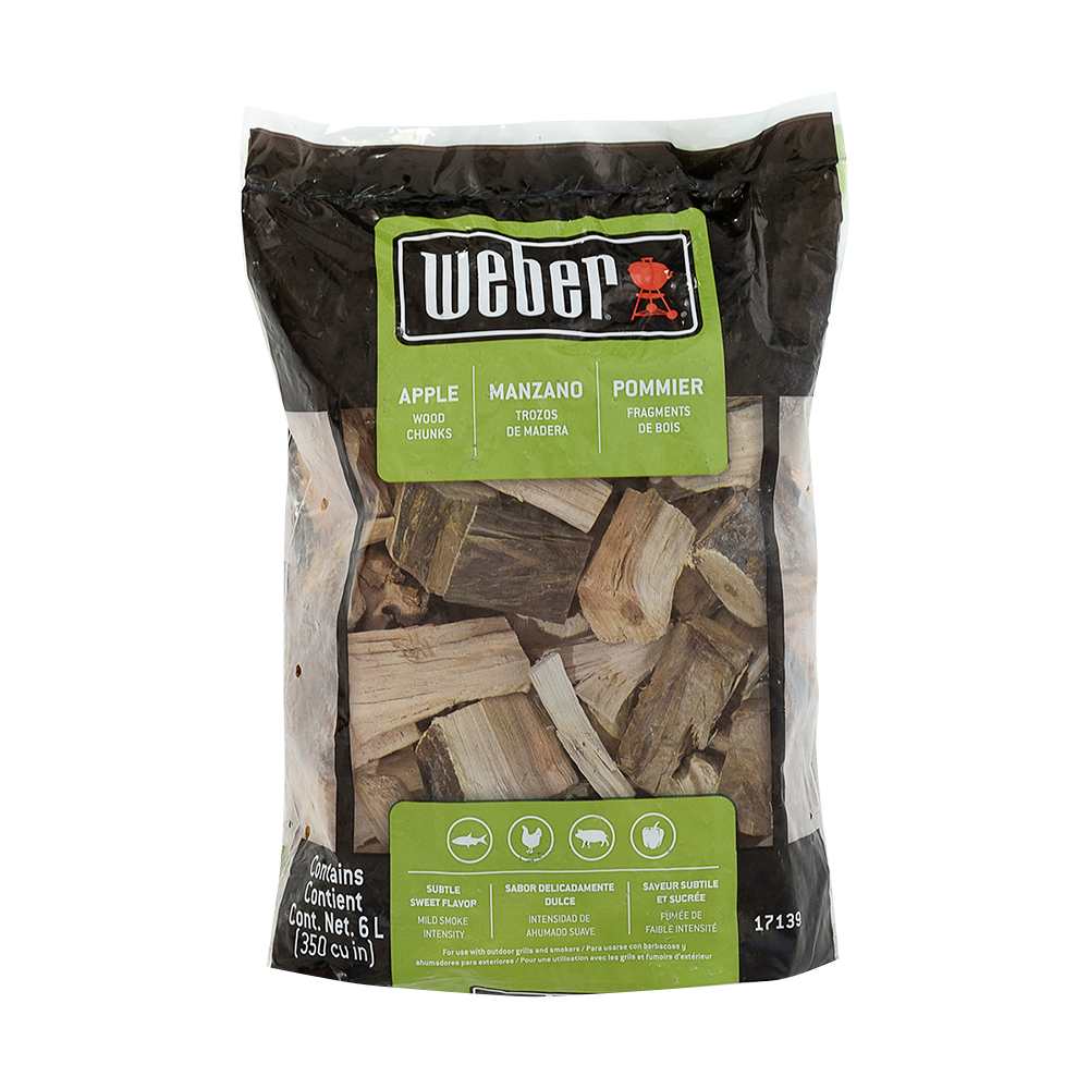 WEBER Apple Tree BBQ Smoker Wood Chunks 4&nbsp;lb