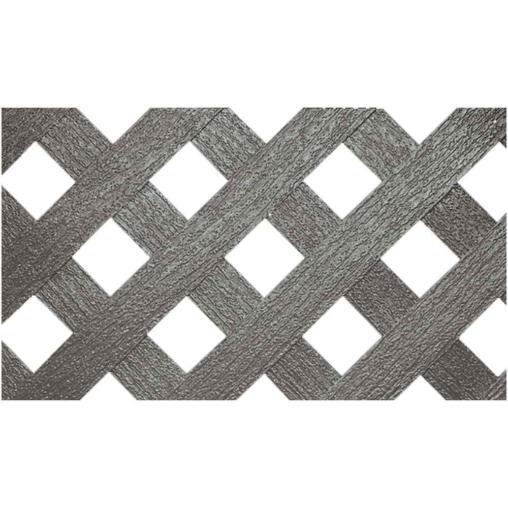 Treillis intimité en PVC gris 4 pi x 8 pi