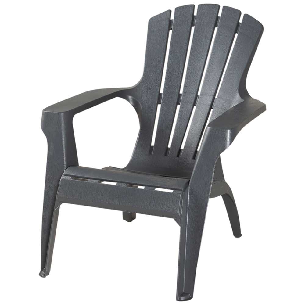 Chaise Adirondack en résine gris foncé GRACIOUS LIVING