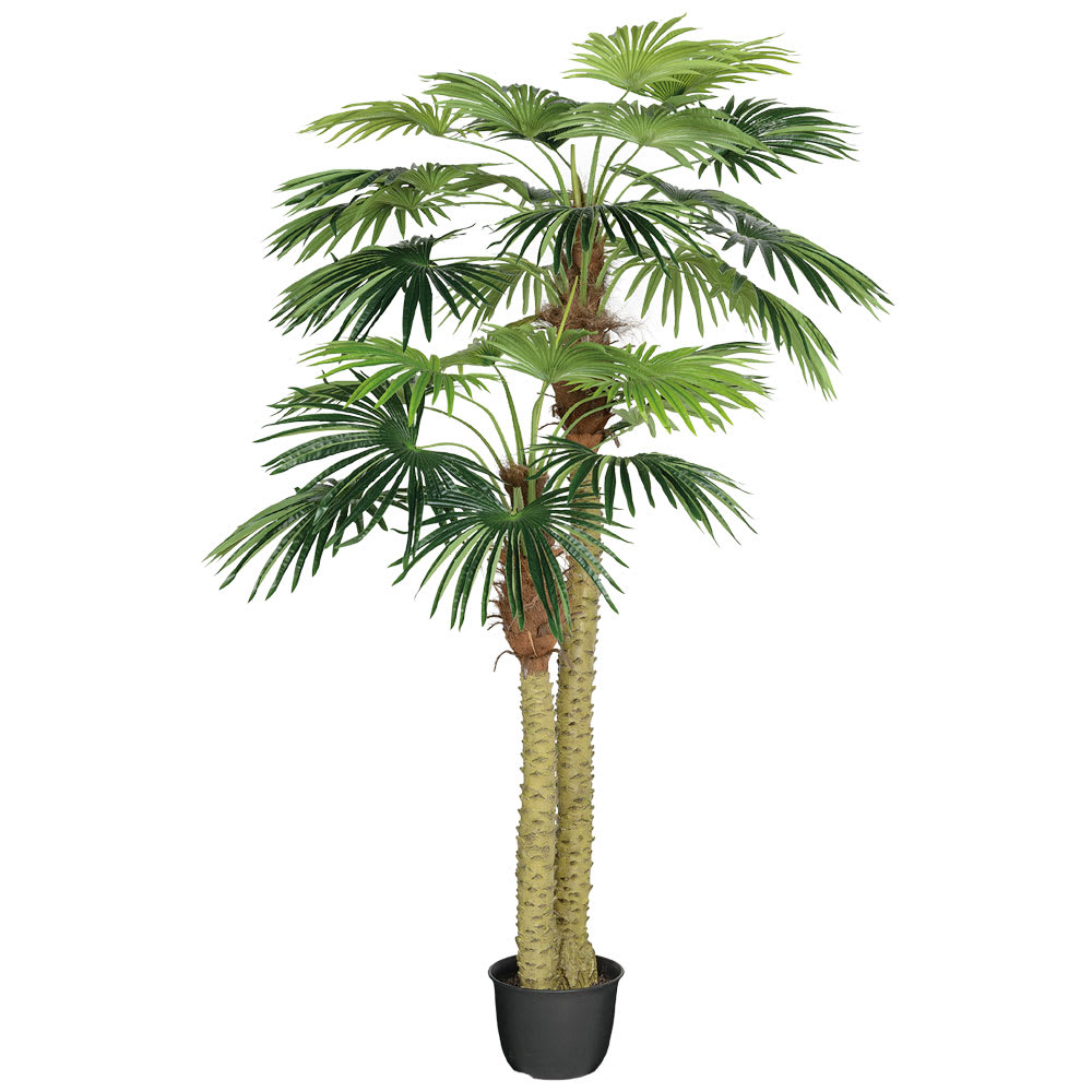 VERTUO Double Artificial Palm Tree 98 in.