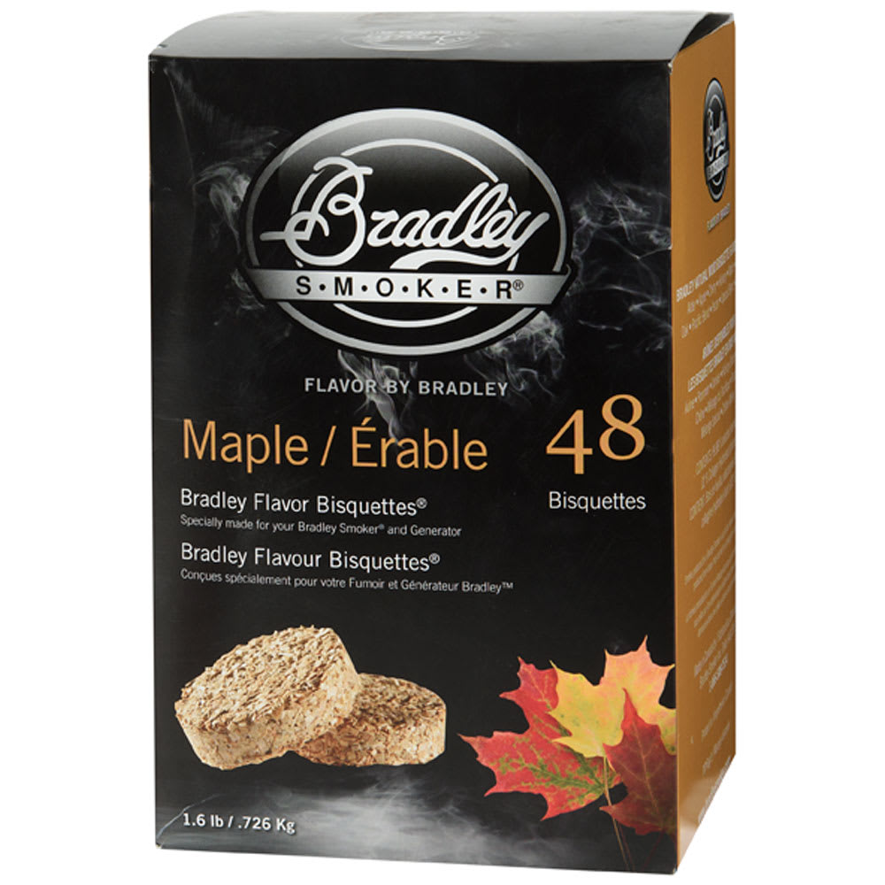 Briquettes de bois à fumer pour BBQ à saveur d'érable Pqt/48