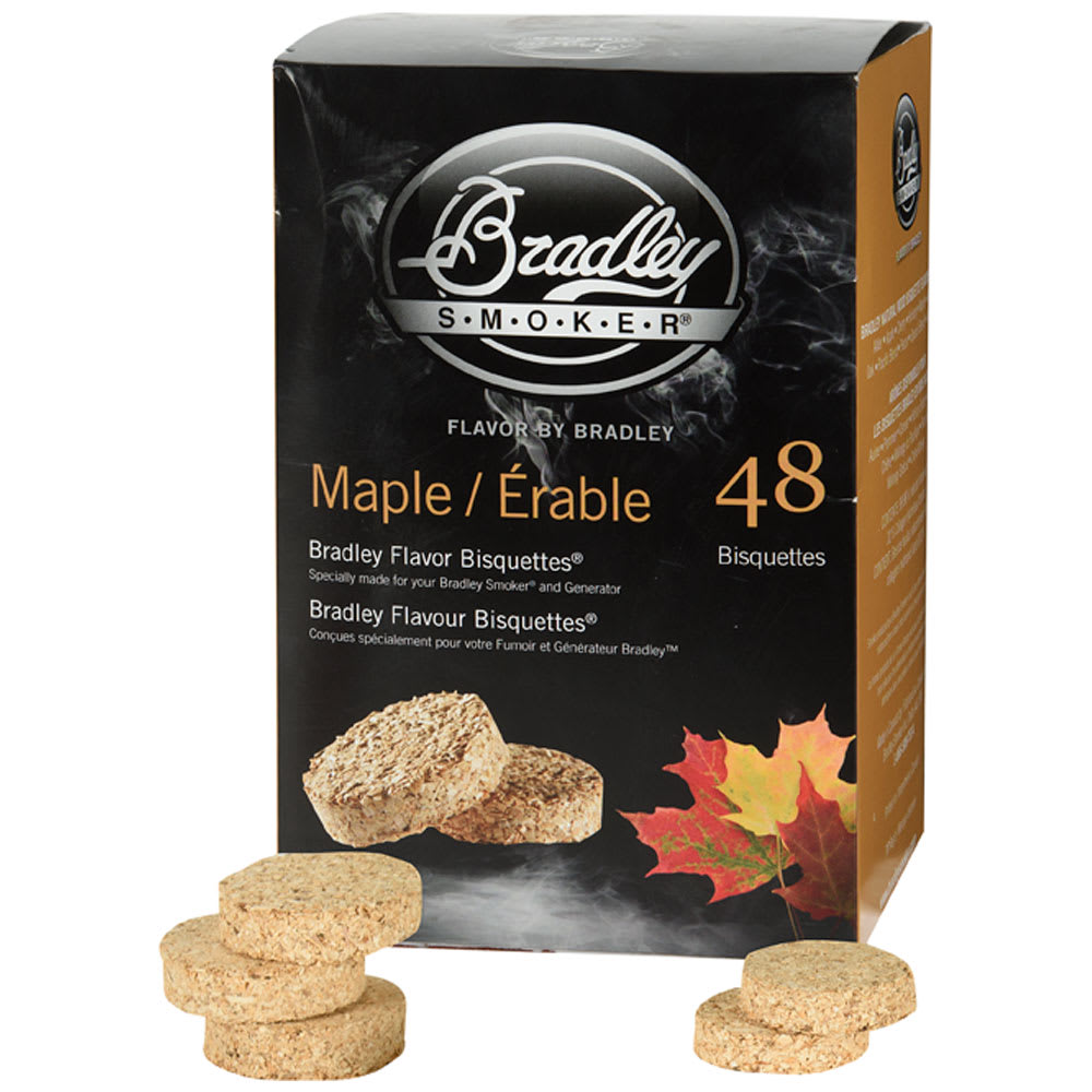 Briquettes de bois à fumer pour BBQ à saveur d'érable Pqt/48