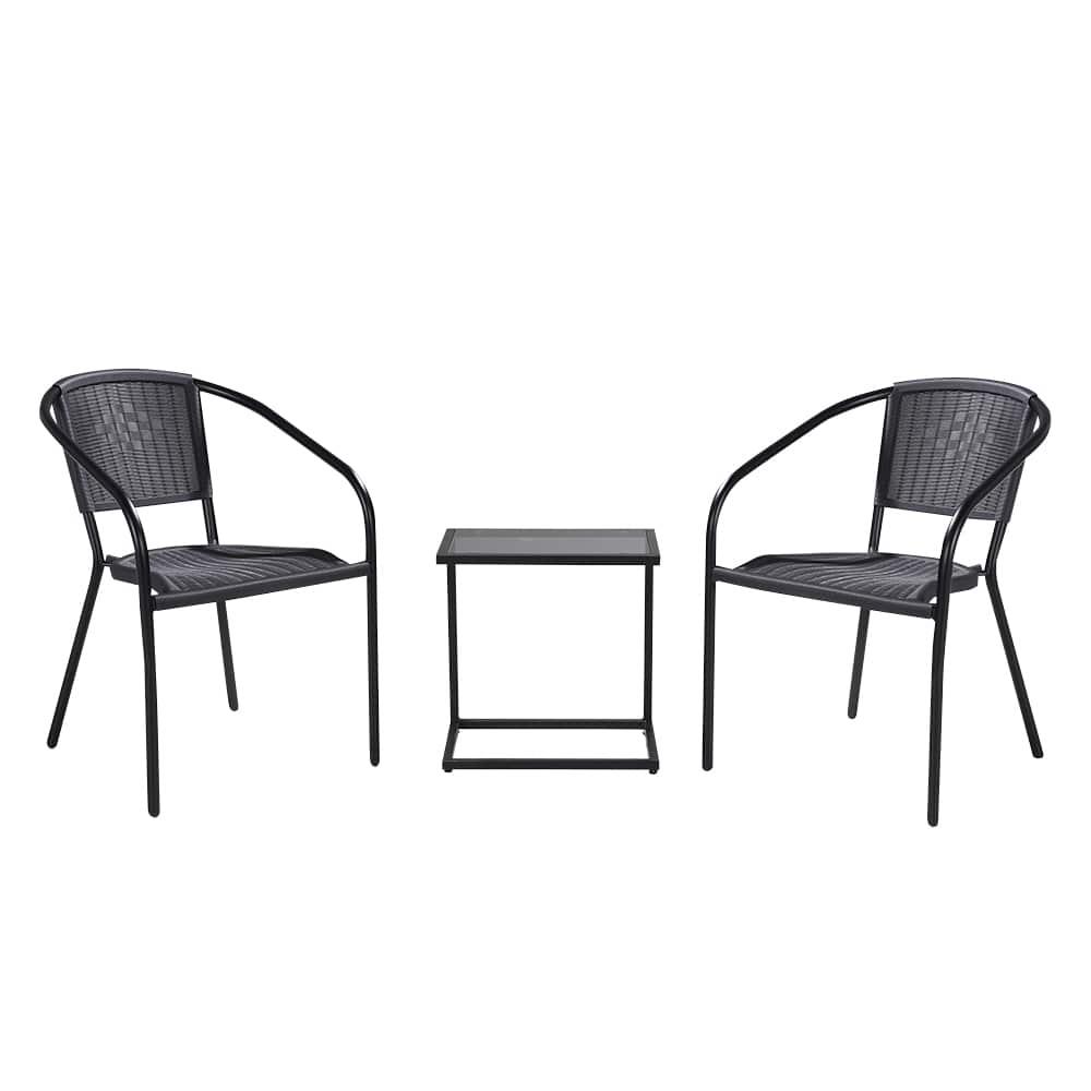 VERTUO Black Steel Rectangular Side Table 17&nbsp;3/4&nbsp;in.&nbsp;x&nbsp;11&nbsp;7/8&nbsp;in.