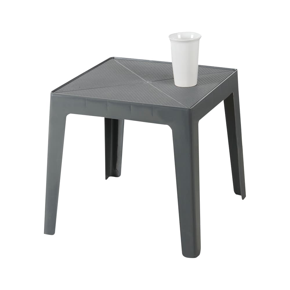 GRACIOUS LIVING Grey Resin Square Side Table 17&nbsp;1/2&nbsp;in.