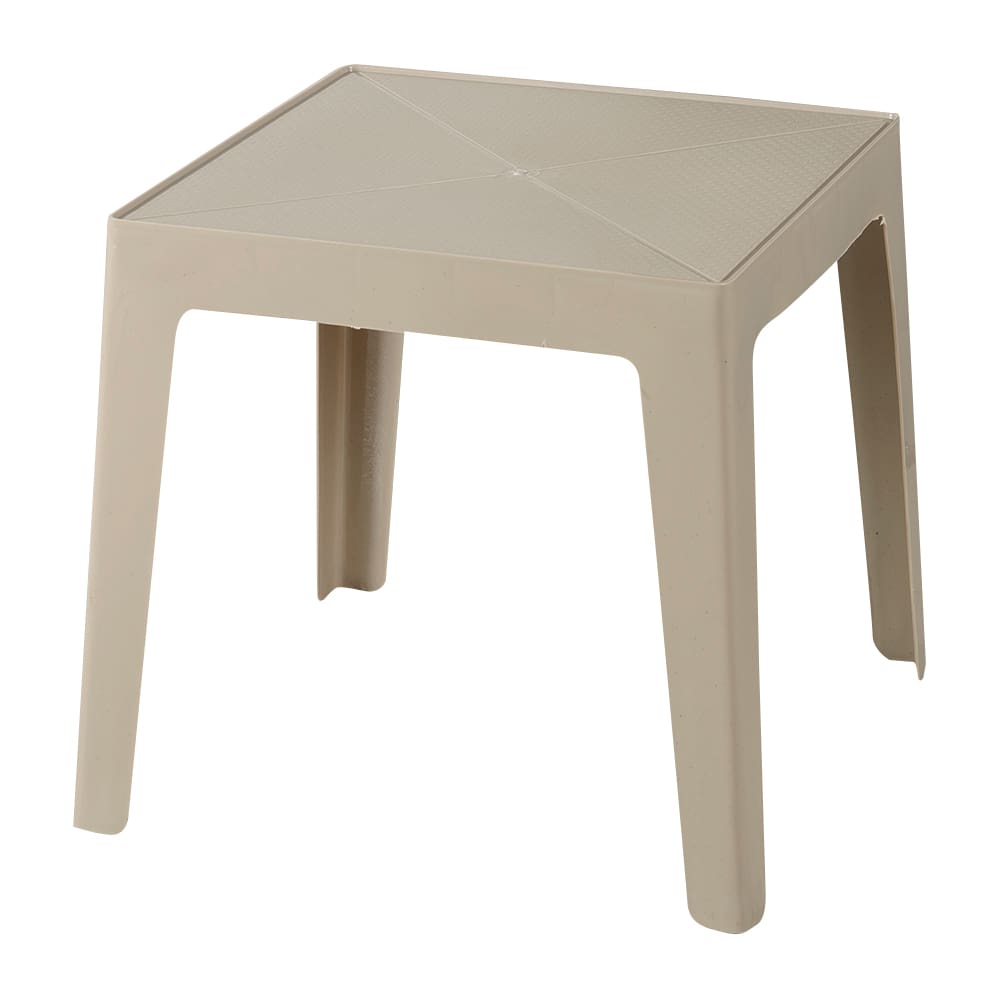 GRACIOUS LIVING Sand Resin Square Side Table 17&nbsp;1/2&nbsp;in.
