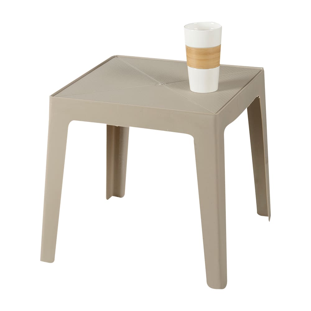GRACIOUS LIVING Sand Resin Square Side Table 17&nbsp;1/2&nbsp;in.