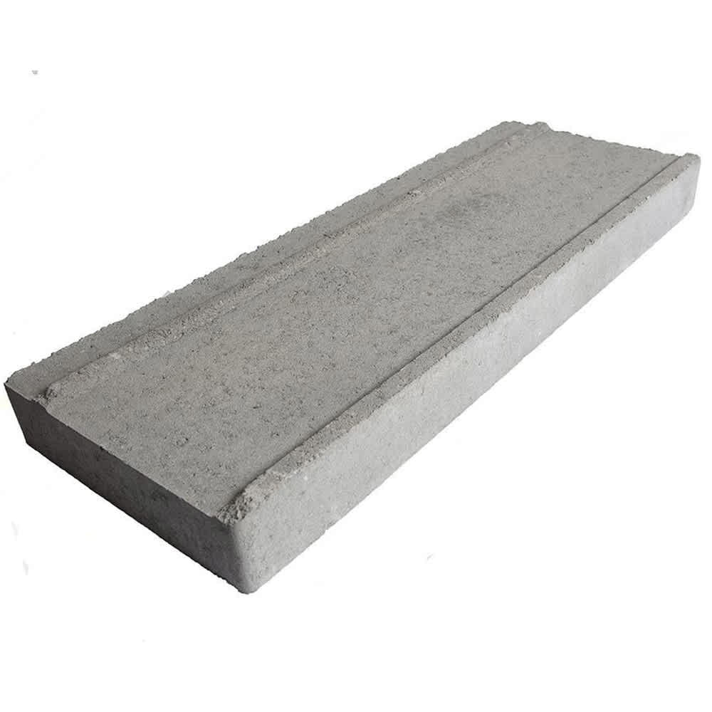 Dalle de fondation pour muret bloc uni gris 35 1/2 po