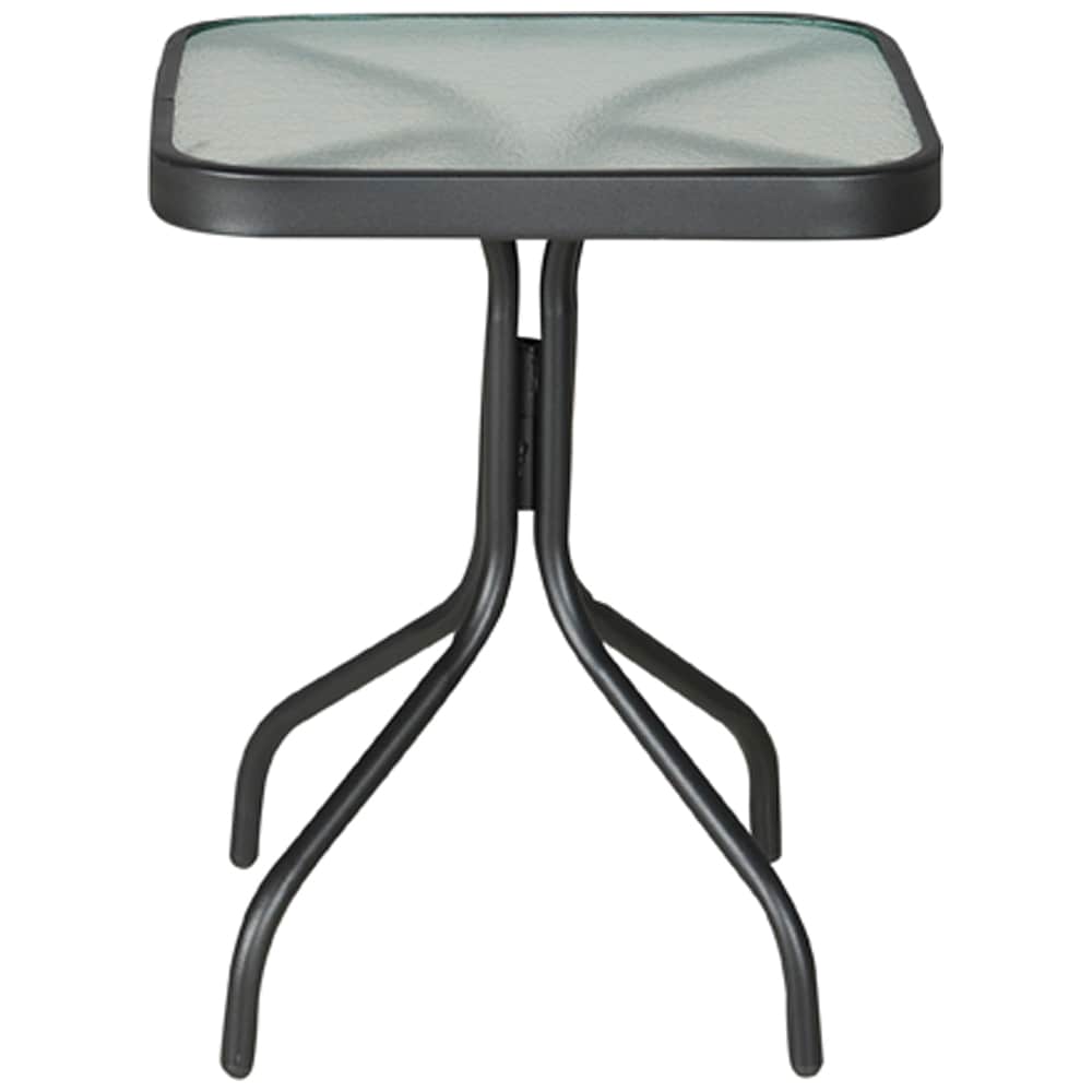 VERTUO Black Steel Square Side Table 16&nbsp;1/8&nbsp;in.