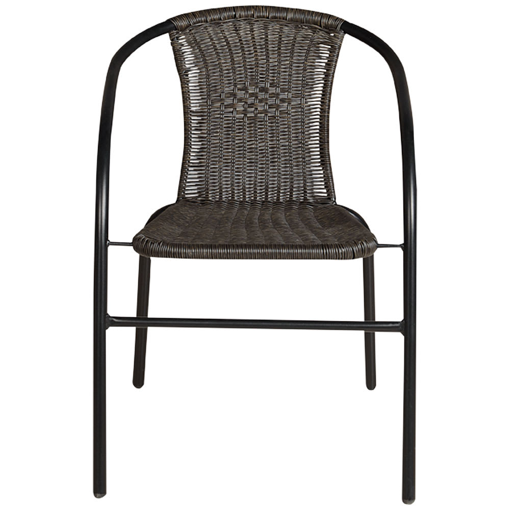 Chaise bistro Paris en acier noir et espresso VERTUO