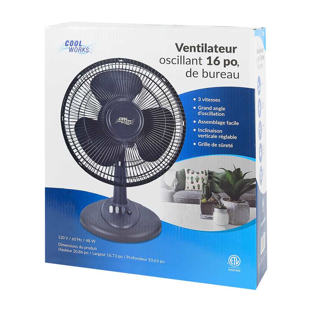 Ventilateur de table 16 po