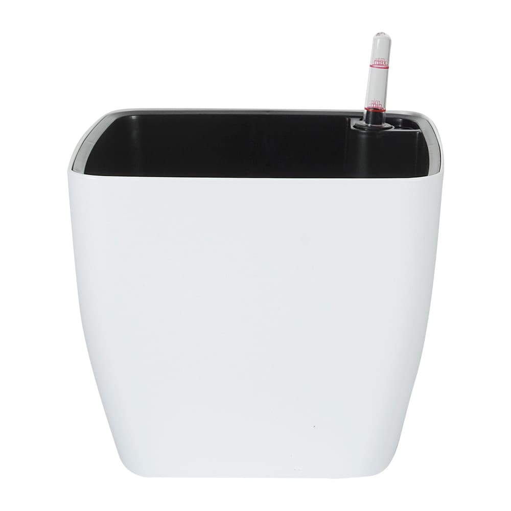 Pot à fleurs Carré blanc 7&nbsp;1/2&nbsp;po VERTUO