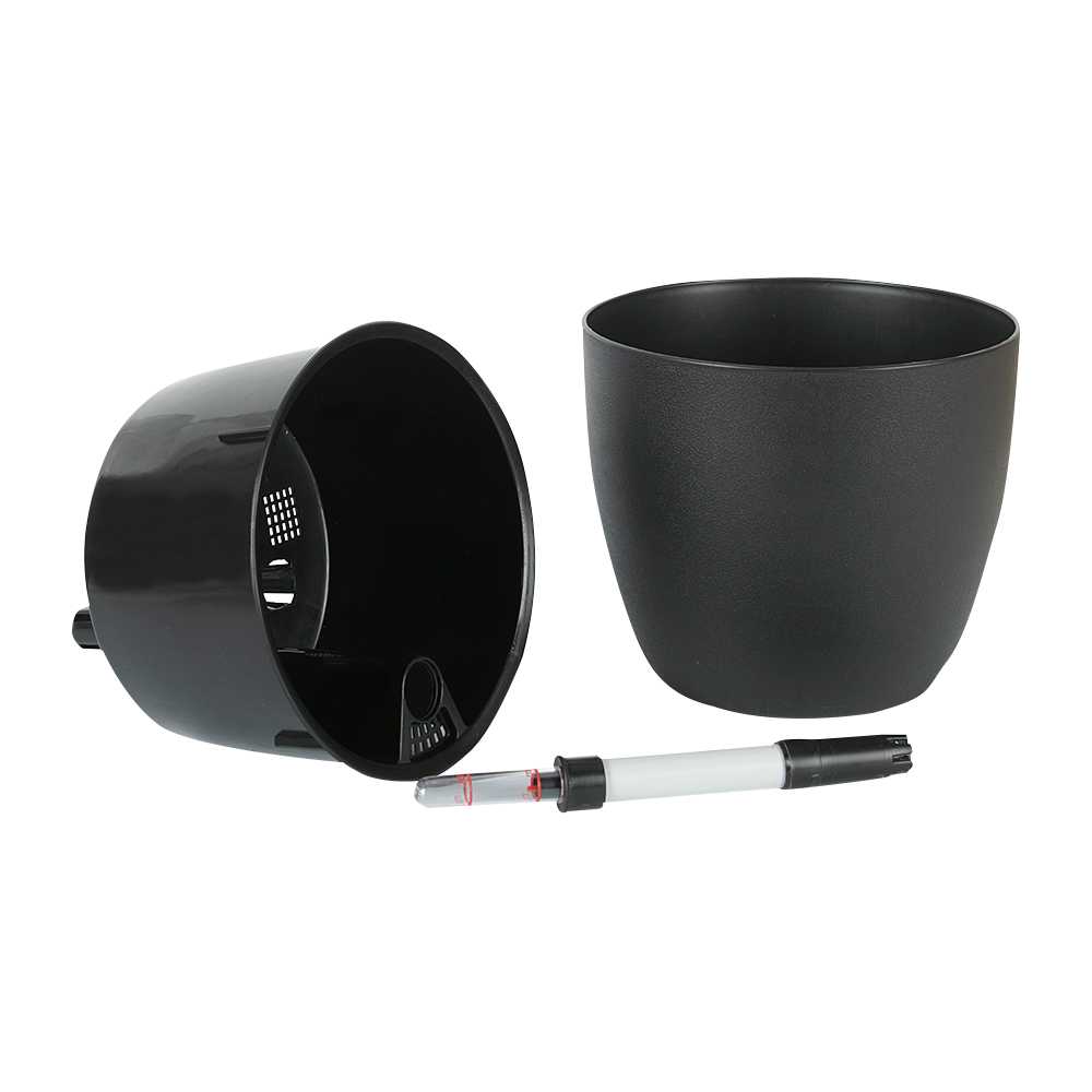 Pot à fleurs Rond noir 6&nbsp;7/8&nbsp;po VERTUO