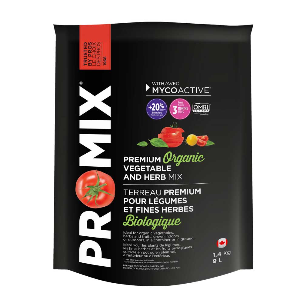 Terreau premium pour légumes et fines herbes Pro-Mix 9L