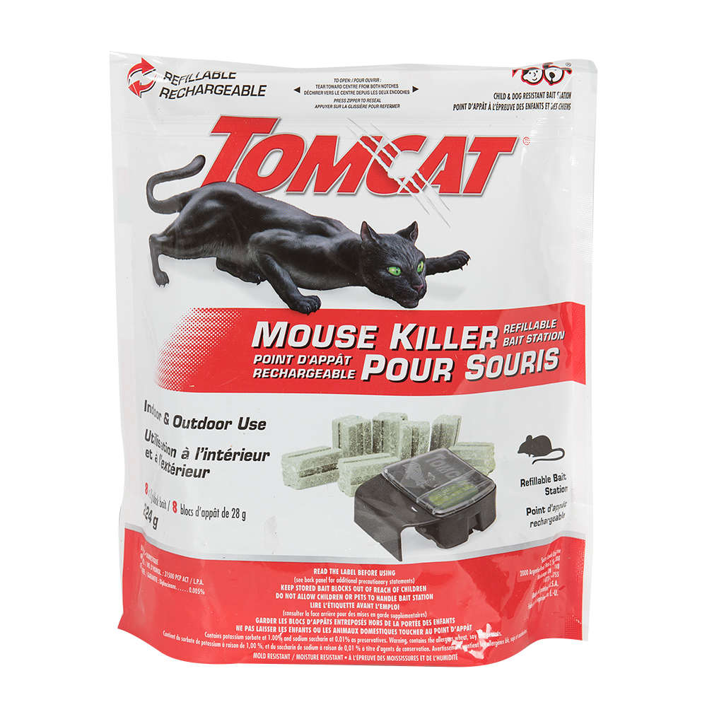 Station d'appât rechargeable pour les souris Tomcat