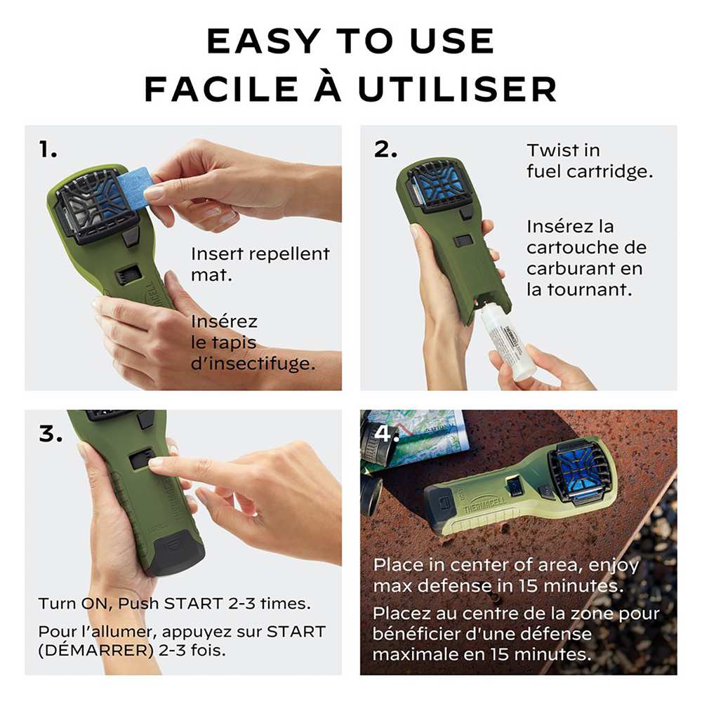 Insectifuge de zone portatif Thermacell olive