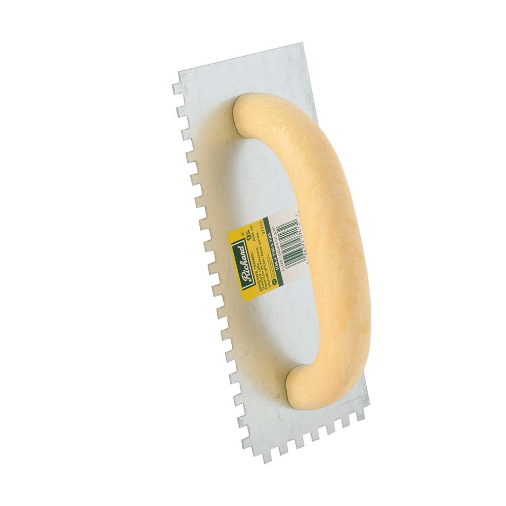 A. RICHARD Square Notch Flooring Trowel - 1/4 in.
