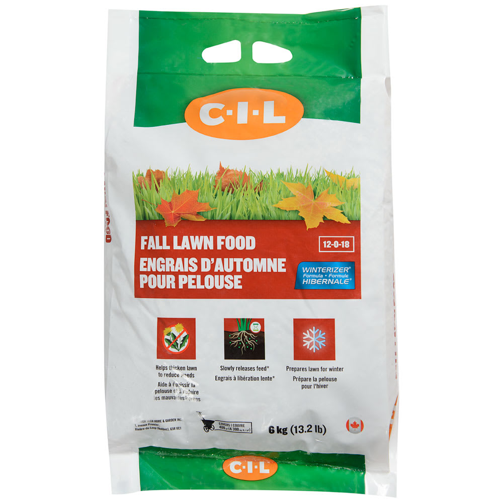 Engrais d'automne pour pelouse 12-0-18,&nbsp;6&nbsp;kg