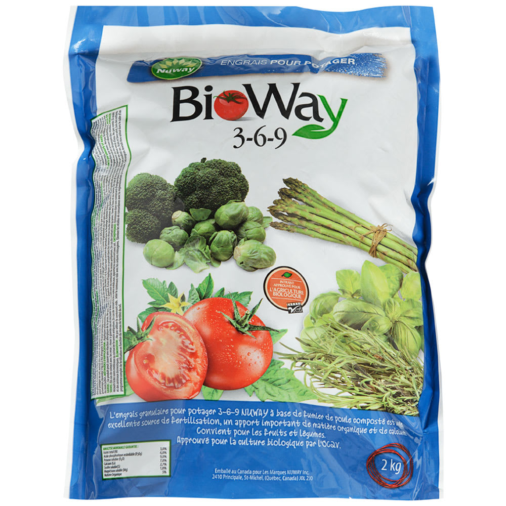Engrais pour potager Bioway 3-6-9, 2&nbsp;kg