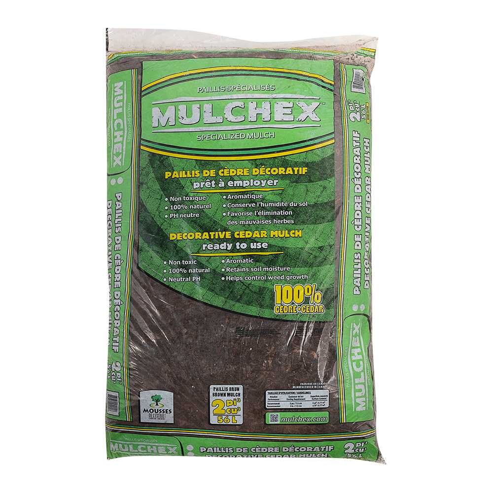 Brown Cedar Mulch 2 ft³