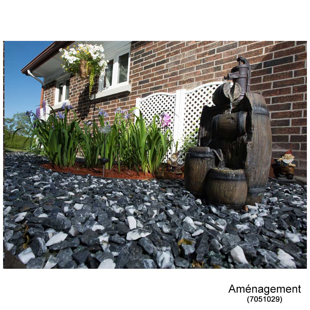 3/4 in. at 1 1/4 in. Blue & White Decorative Stone 20 kg