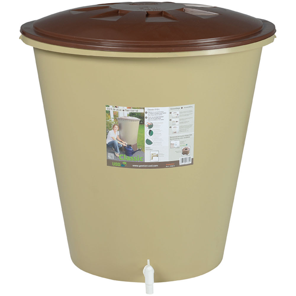 Baril de récupération d’eau de pluie 210 L