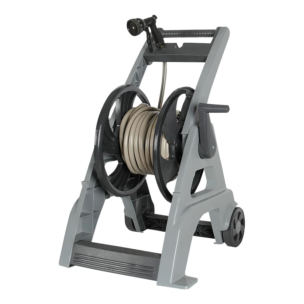 Chariot dévidoir pour tuyau d'arrosage 175 pi NeverLeak GARANT