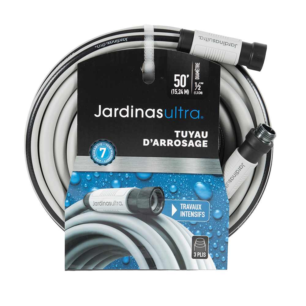 Tuyau d'arrosage Travaux intensifs 50&nbsp;pi&nbsp;x&nbsp;1/2&nbsp;po JARDINAS ULTRA