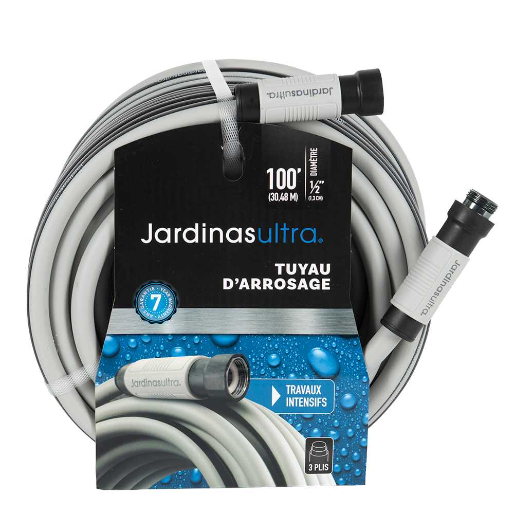 Tuyau d'arrosage Travaux intensifs 100&nbsp;pi&nbsp;x&nbsp;1/2&nbsp;po JARDINAS ULTRA