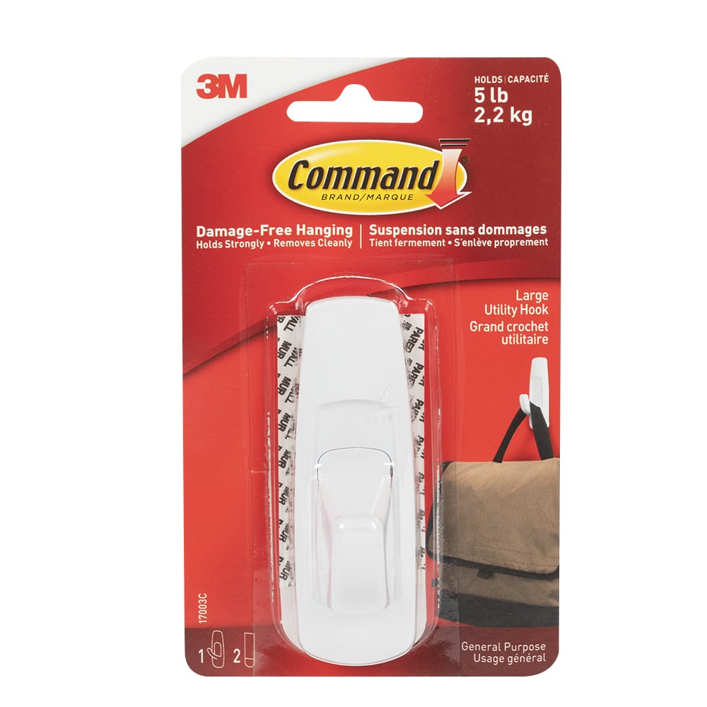 Crochet adhésif utilitaire gros 3M