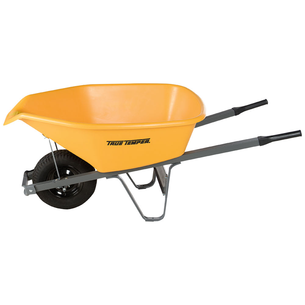 Brouette pour entrepreneur avec cuve en poly True Temper 6 pi³