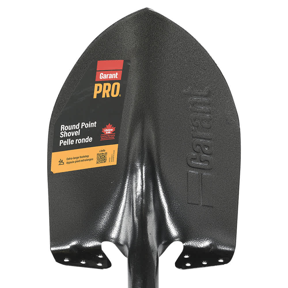 Pelle ronde Pro en acier trempé avec manche en fibre de verre 43 1/4 po GARANT