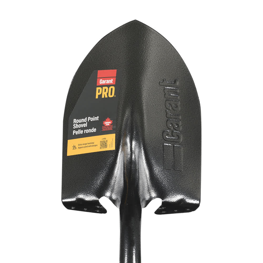 Pelle ronde Pro en acier trempé avec manche en fibre de verre 64 po GARANT