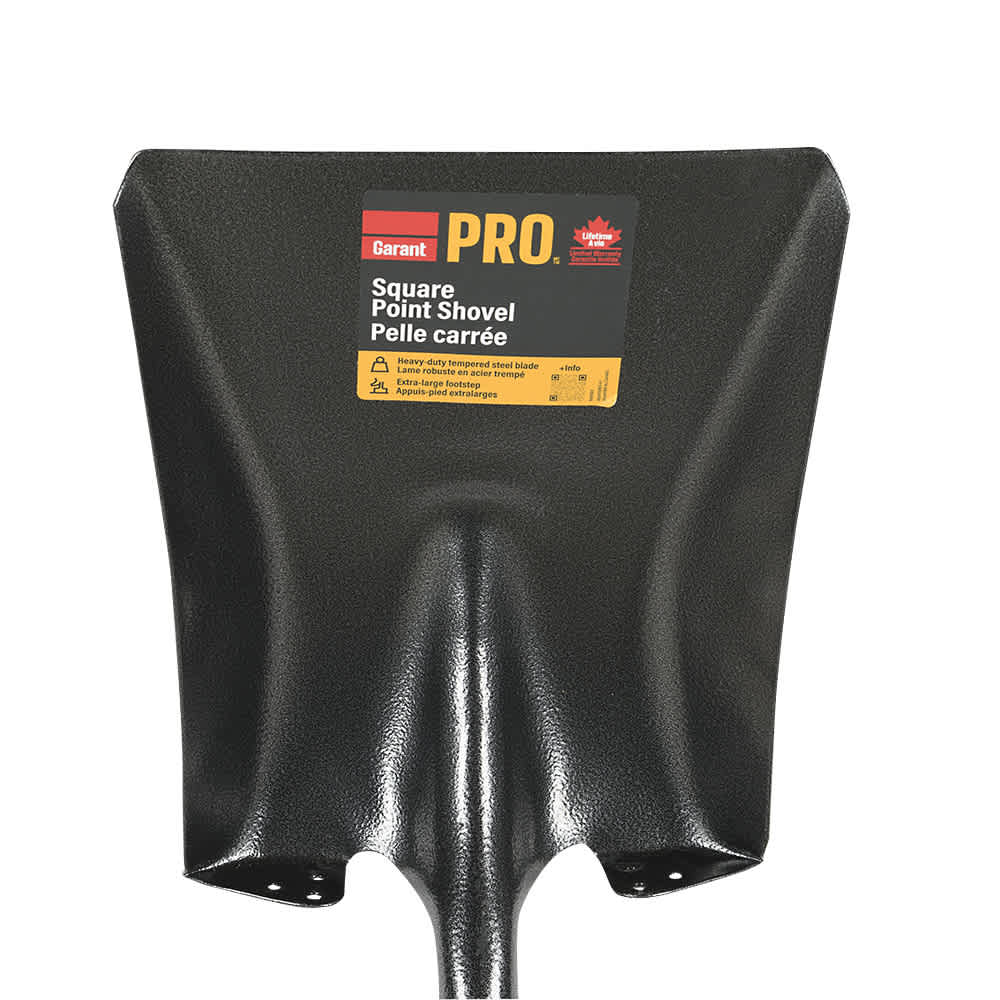 Pelle carrée Pro en acier trempé avec manche en fibre de verre 42 1/2 po GARANT