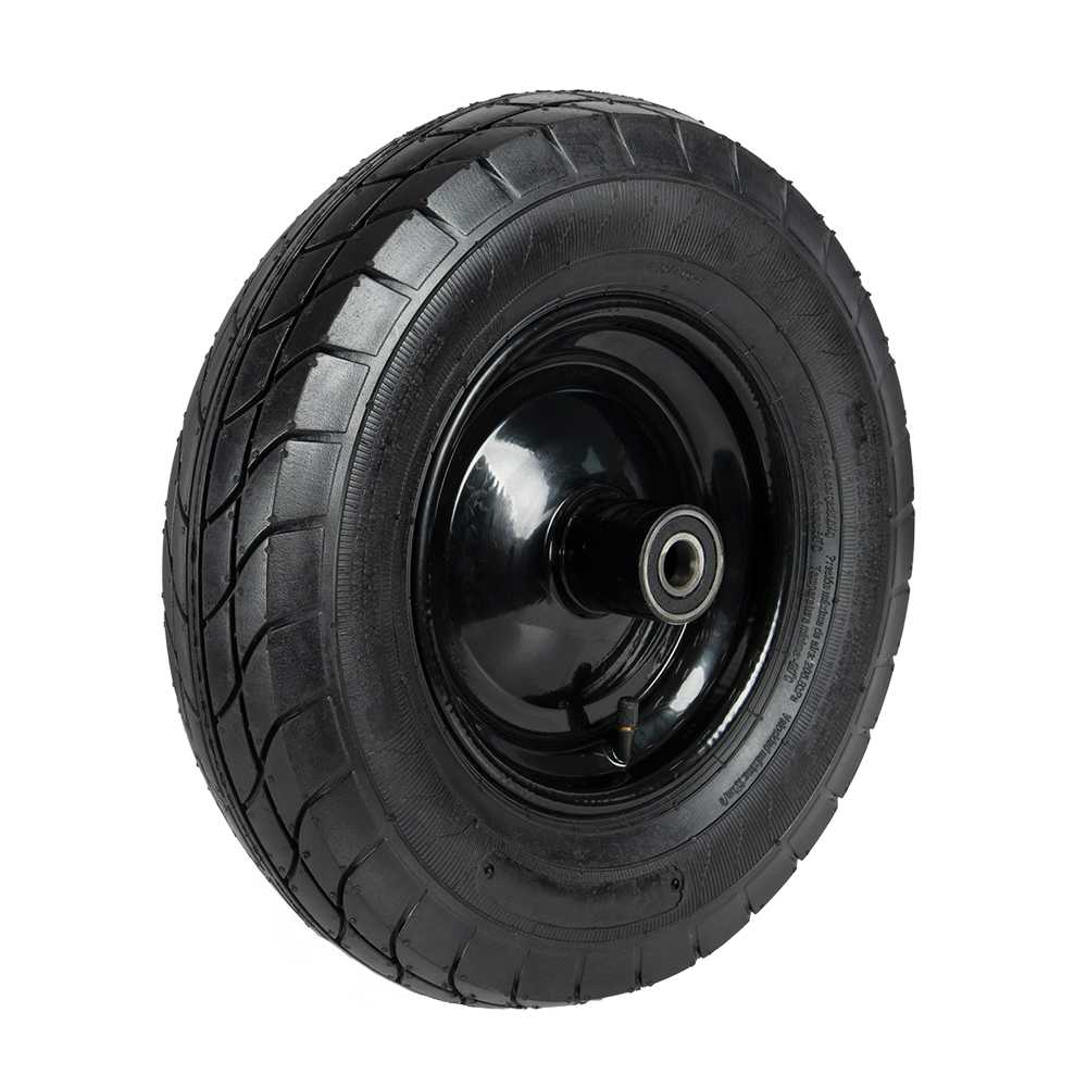 Roue et pneu pour brouette avec essieu 3/4 po 15 3/8 po JARDINAS