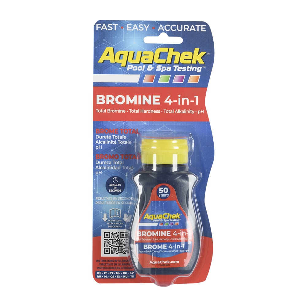 Languettes d'analyse d'eau Brome&nbsp;total Pqt/50