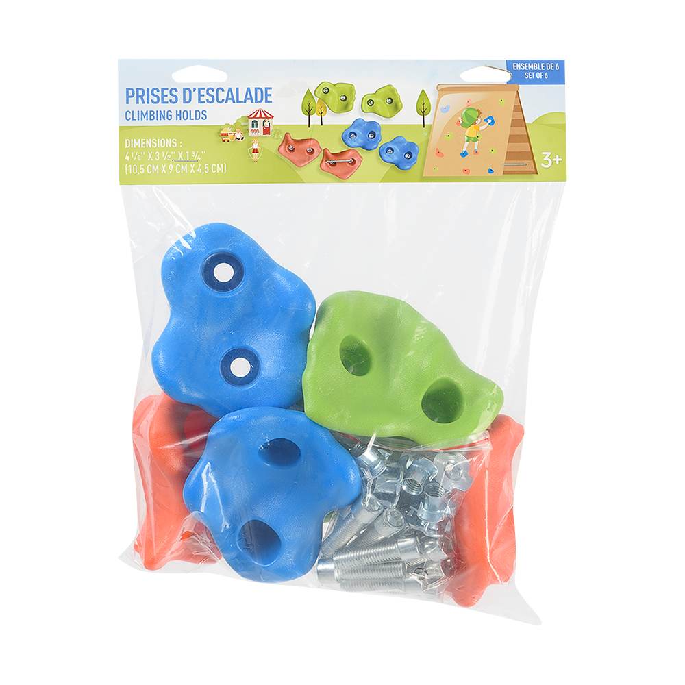 Ensemble de 6 prises d’escalade pour jeux d’enfants