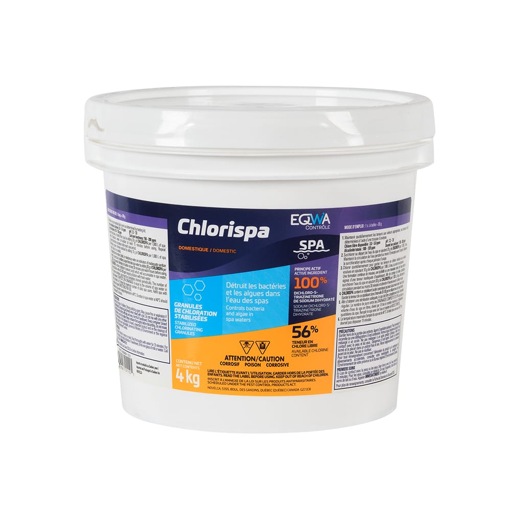 Chlore granulé pour spas 56% 4&nbsp;kg