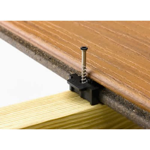 Fixations pour planches rainurées composite Trex Pqt/90