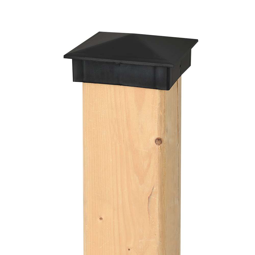 Capuchon de clôture 4 po x 4 po noir