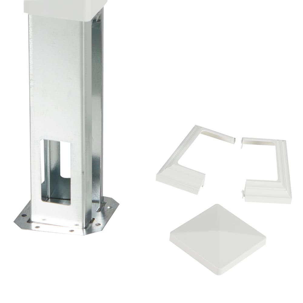 Poteau de ligne pour rampe en PVC 38 po