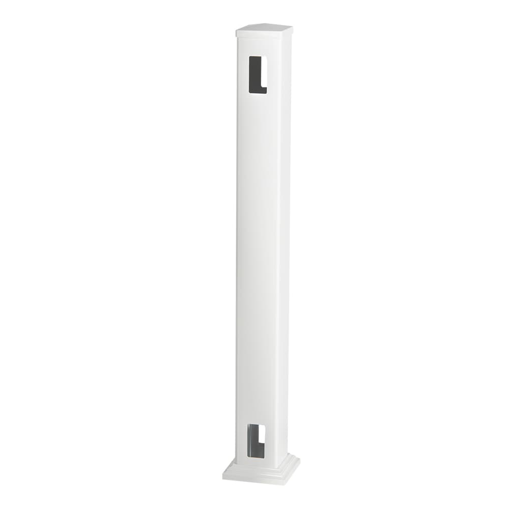 Poteau de ligne pour rampe en PVC 44 po