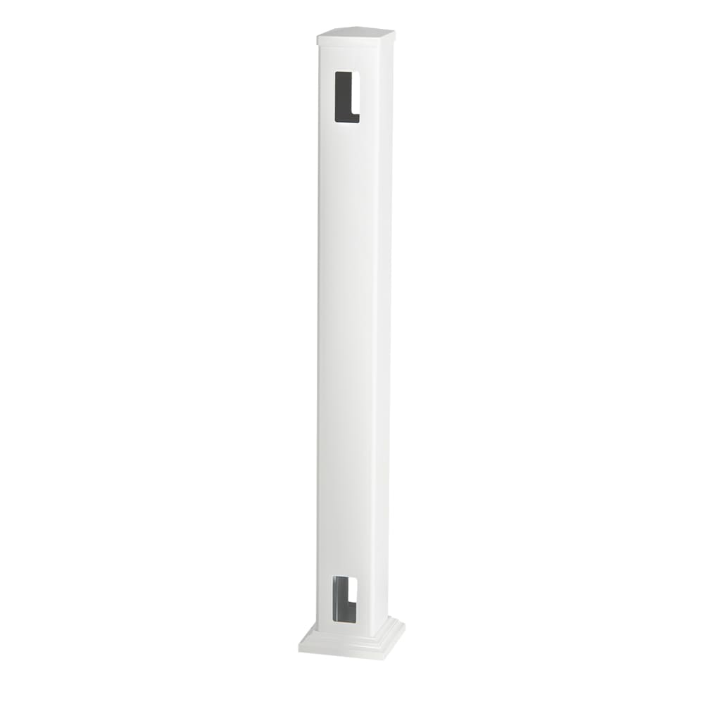 Poteau de fin pour rampe en PVC 44&nbsp;po
