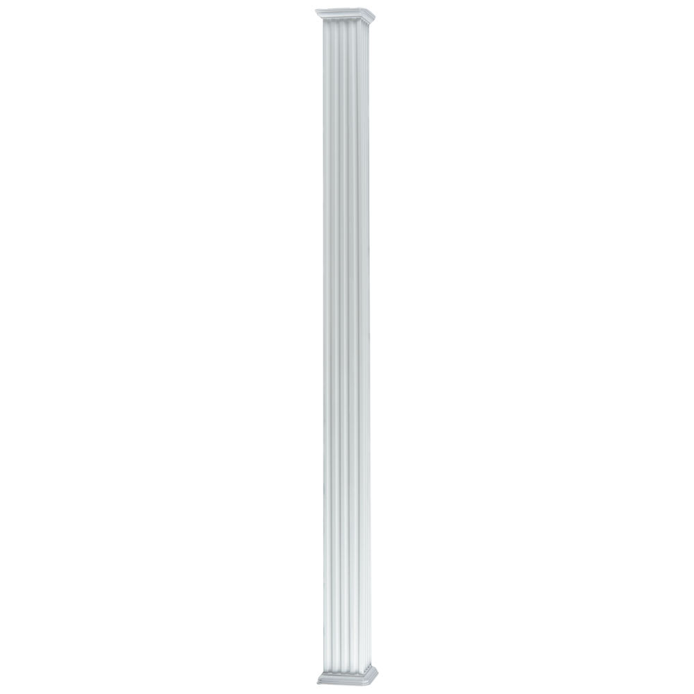 Colonne carrée en aluminium blanc 3&nbsp;3/4&nbsp;po&nbsp;x&nbsp;8&nbsp;pi