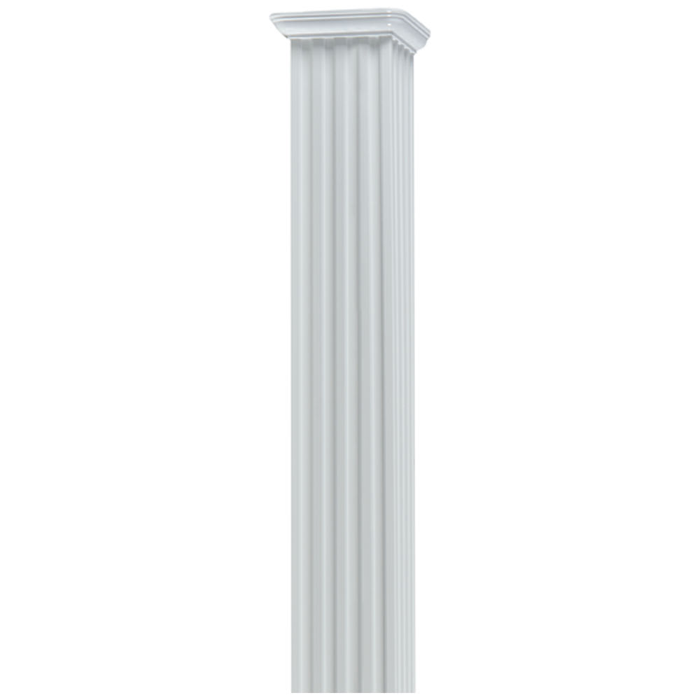 Colonne carrée en aluminium blanc 5 1/4 po x 8 pi