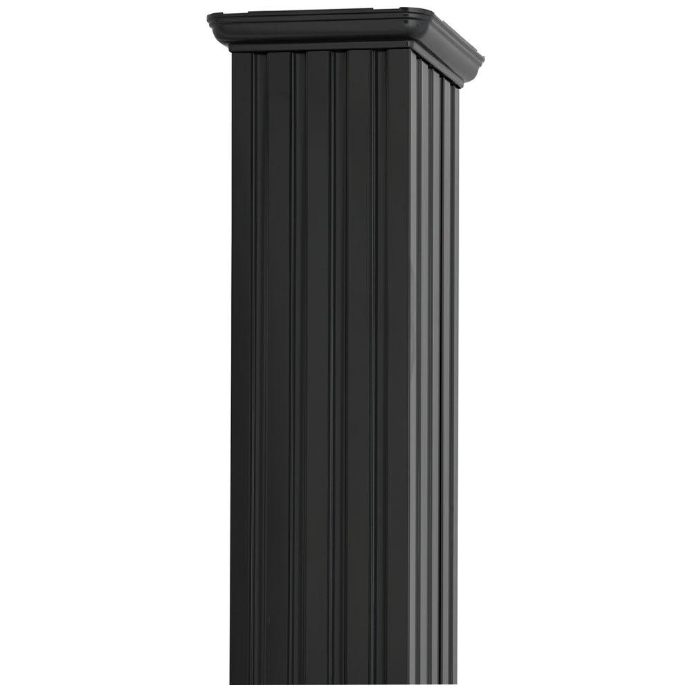 Colonne carrée en aluminium noir 5 1/4 po x 8 pi