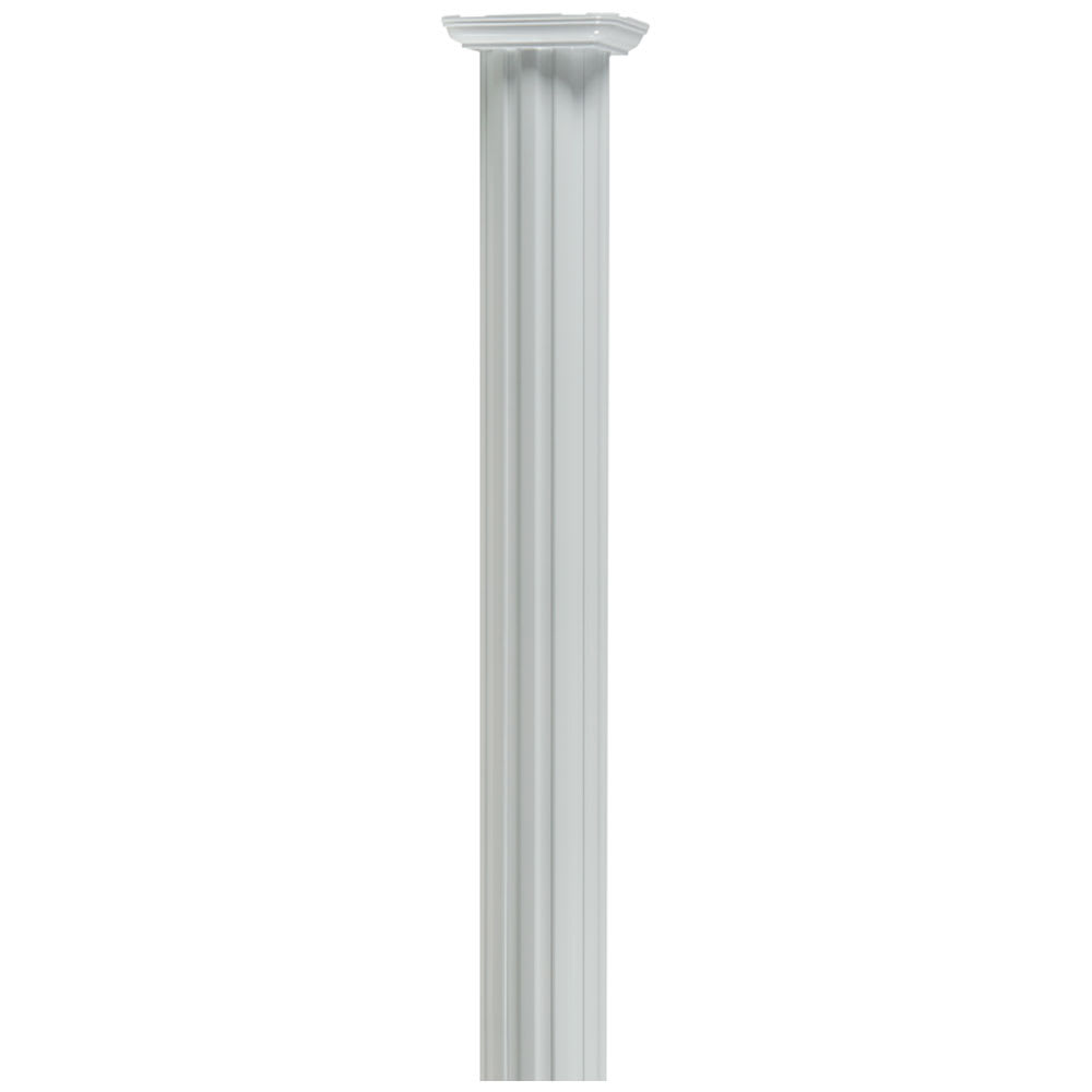 Colonne ronde en aluminium blanc 5 1/4 po x 8 pi