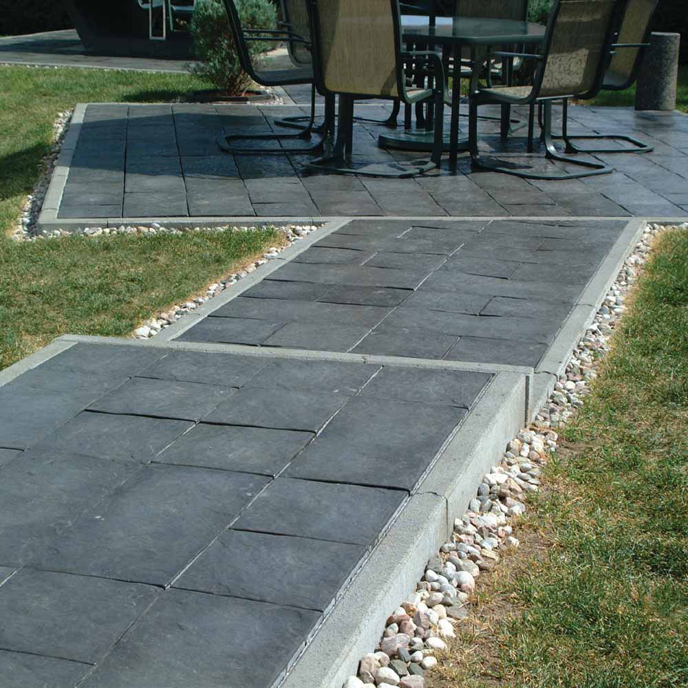 Bordure universelle en béton gris 36 po